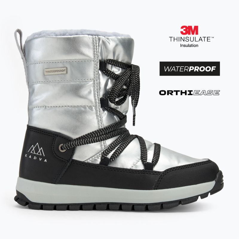Дитячі зимові черевики KADVA Haven WaterProof Jrg 3M Thinsulate сріблясті 2