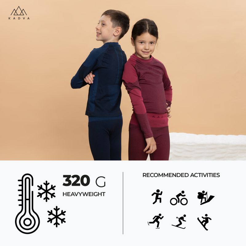 Комплект дитячої термоактивної білизни KADVA Frosty Jrg Set безшовний рожевий 2