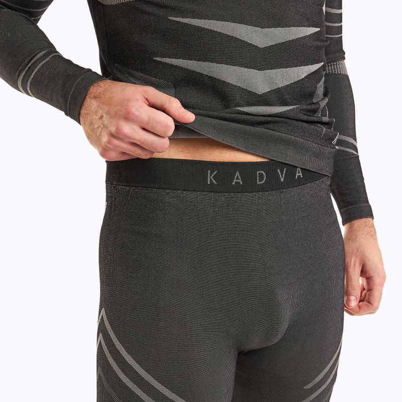 Комплект чоловічої термоактивної білизни KADVA Streif Set безшовний чорний 8