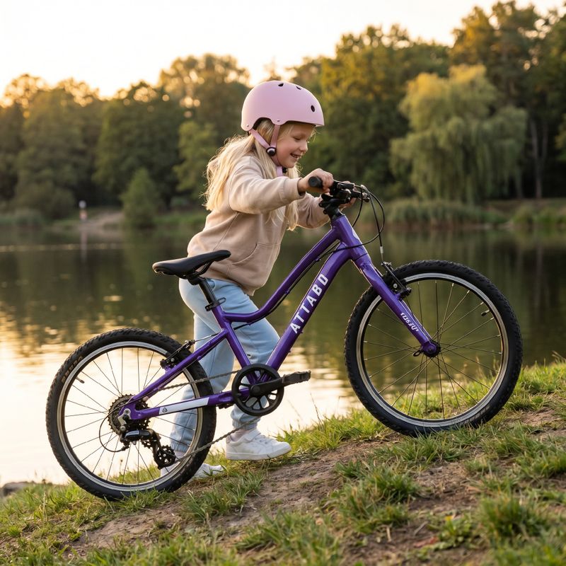 Дитячий велосипед ATTABO EASE 20" фіолетовий 5