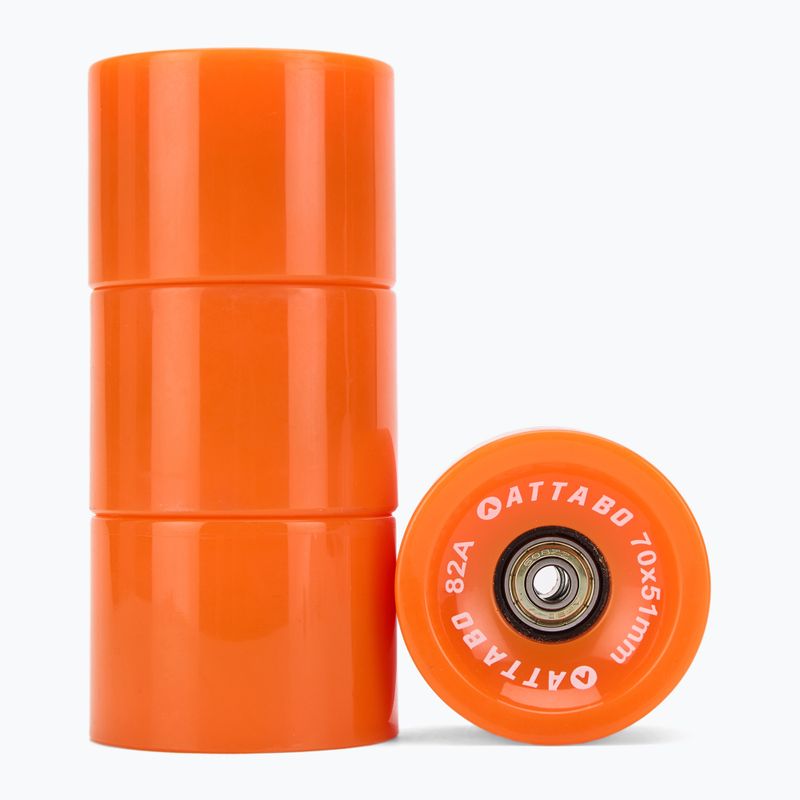 Колеса для скейту ATTABO Longboard Wheels 70x51 мм 4 шт. помаранчевий 2