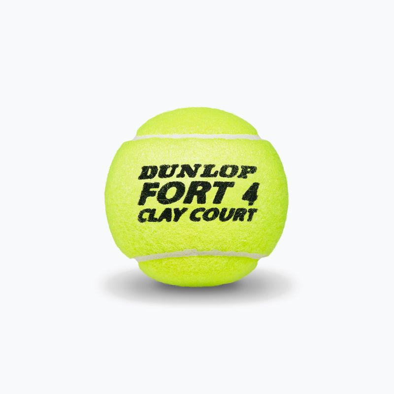 Тенісні м'ячі Dunlop Fort Clay Court 4B 18 x 4 шт. жовті 601318 3