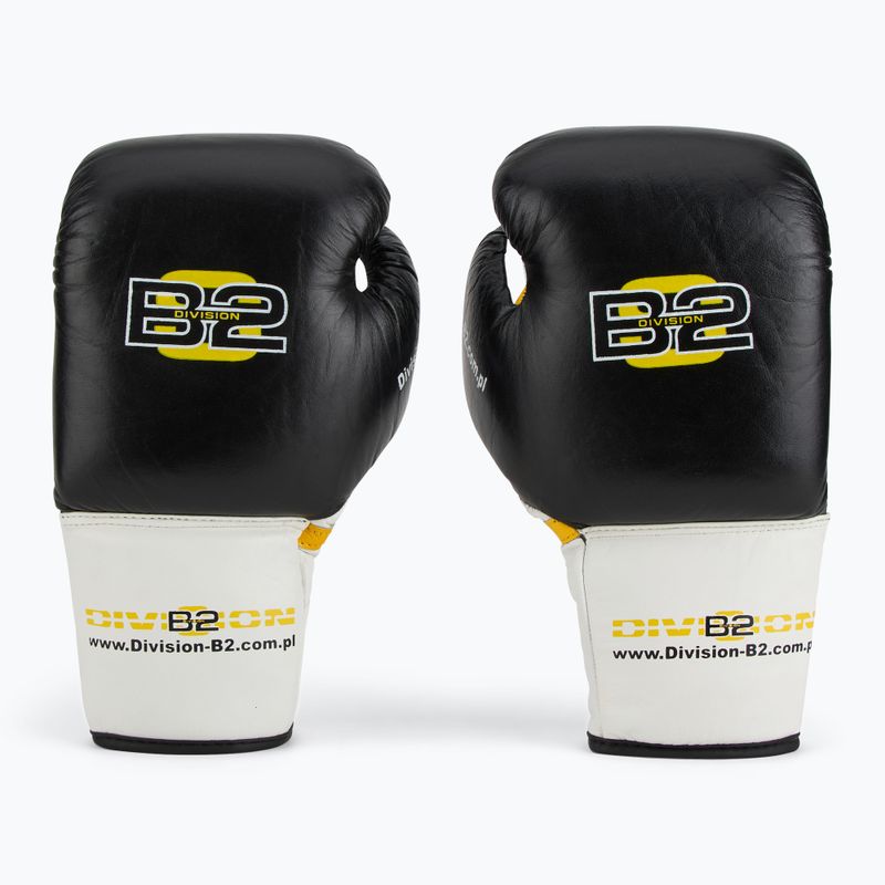Боксерські рукавички DIVISION B-2 DIV-PFG1500 Pro 3-Layer Foam чорні/білі 2