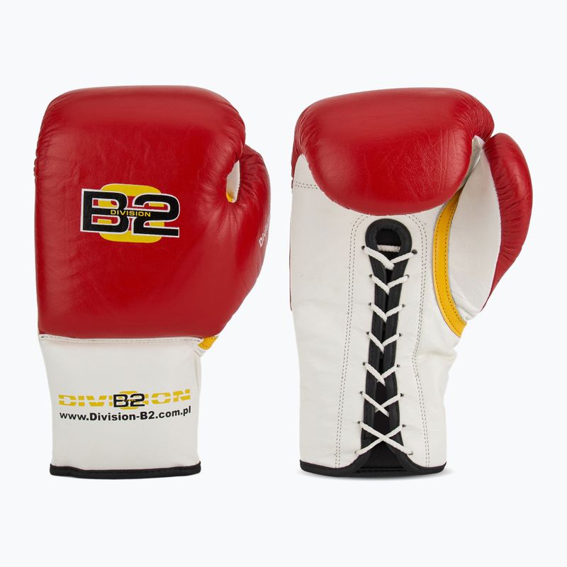 Боксерські рукавички DIVISION B-2 DIV-PFG1500 Pro 3-Layer Foam червоні/білі