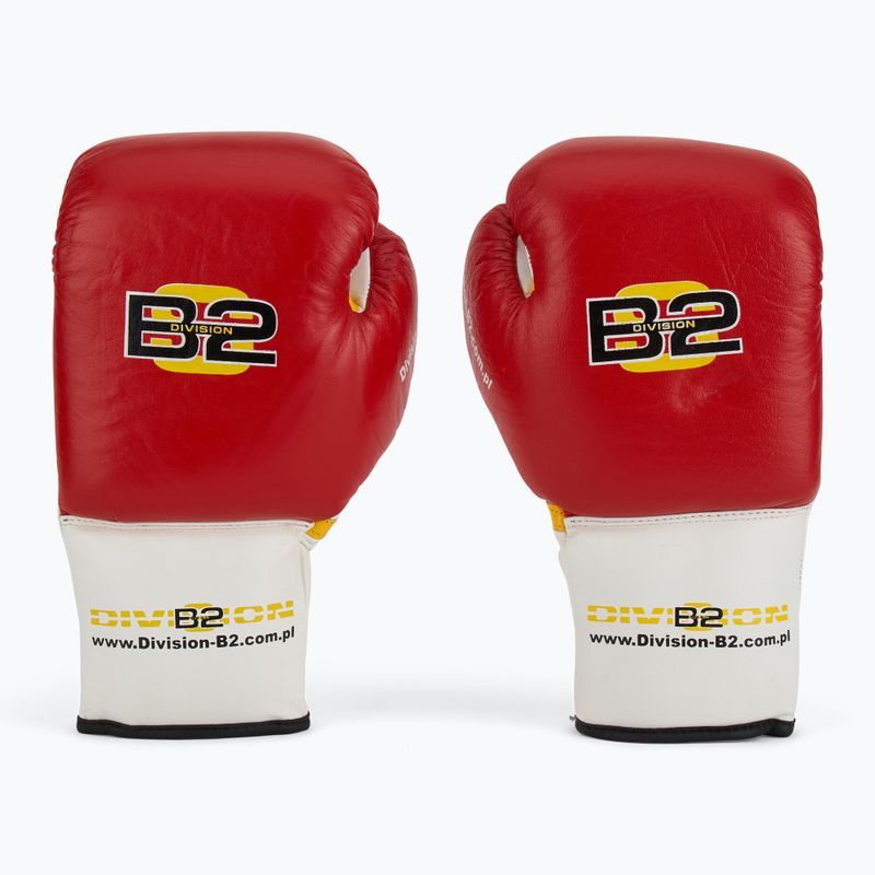 Боксерські рукавички DIVISION B-2 DIV-PFG1500 Pro 3-Layer Foam червоні/білі 2
