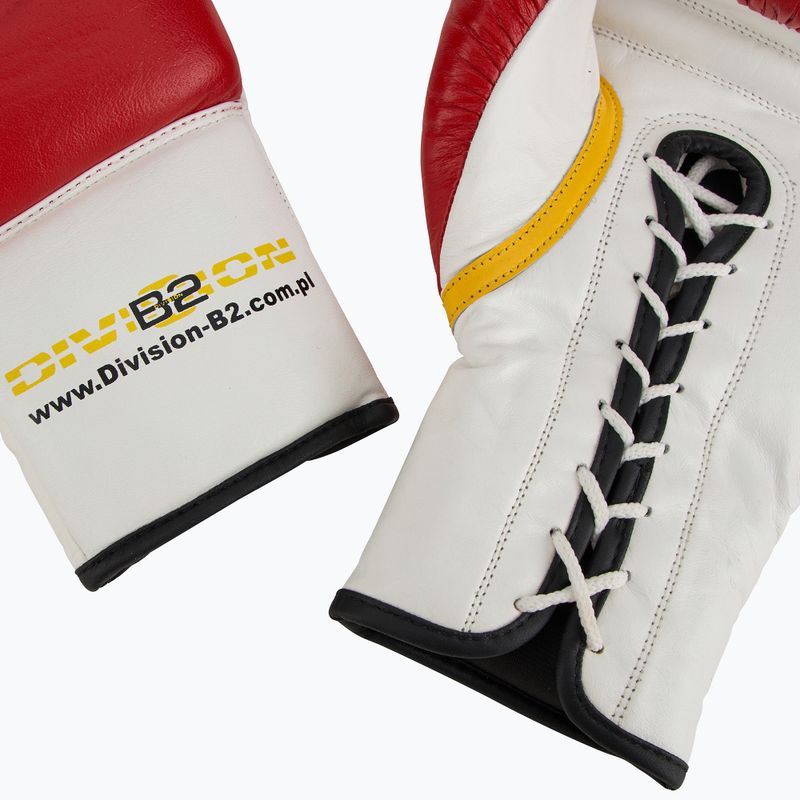 Боксерські рукавички DIVISION B-2 DIV-PFG1500 Pro 3-Layer Foam червоні/білі 6