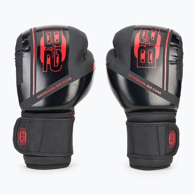 Рукавиці боксерські DIVISION B-2 Pro Carbon black/red 2