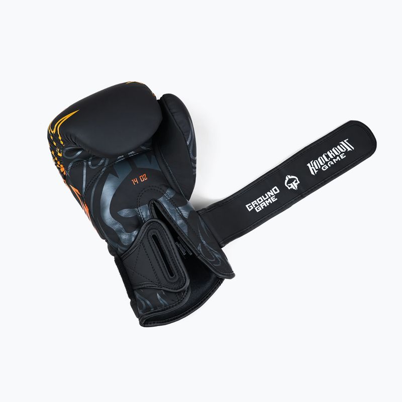 Рукавиці боксерські Ground Game Flames чорний 6