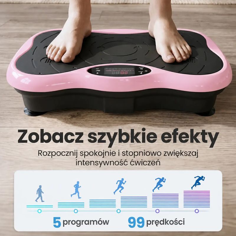 Вібраційна платформа Extralink Moonwalk Spin Move black/pink 10