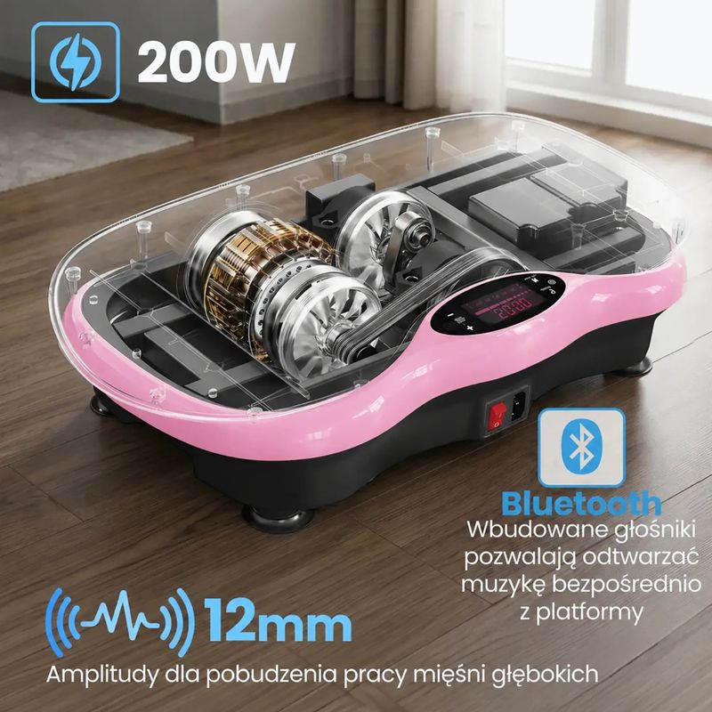 Вібраційна платформа Extralink Moonwalk Spin Move black/pink 11