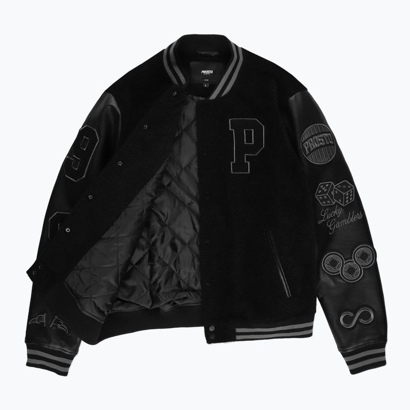 Чоловіча куртка PROSTO Varsity Bomber чорна 2
