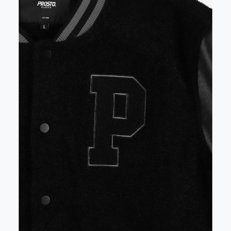 Чоловіча куртка PROSTO Varsity Bomber чорна 4