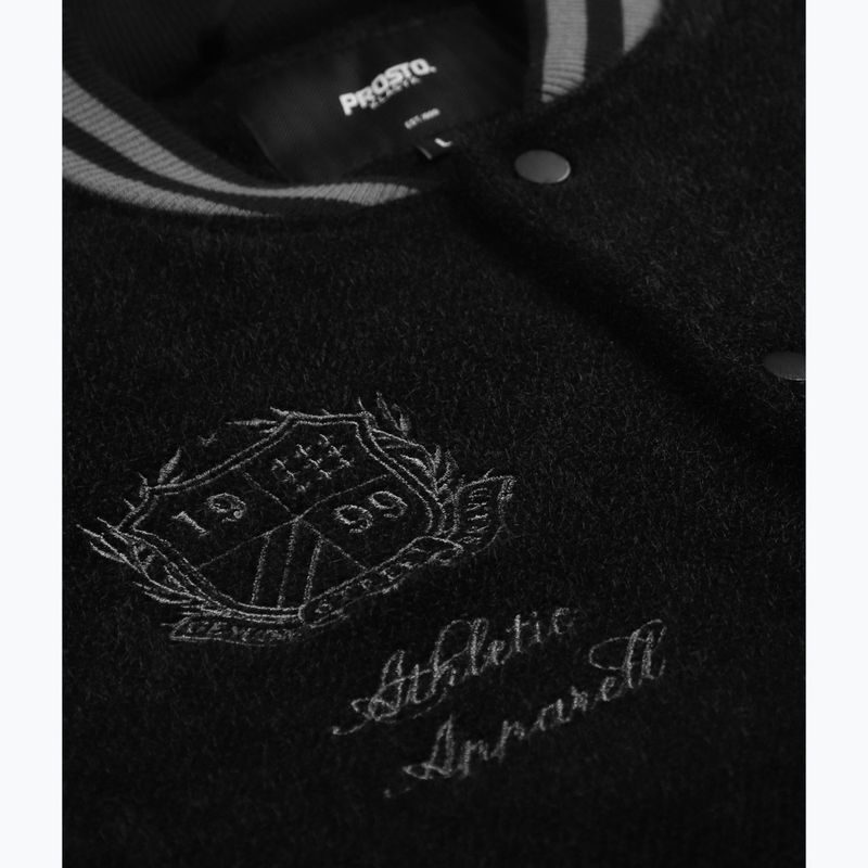 Чоловіча куртка PROSTO Varsity Bomber чорна 5