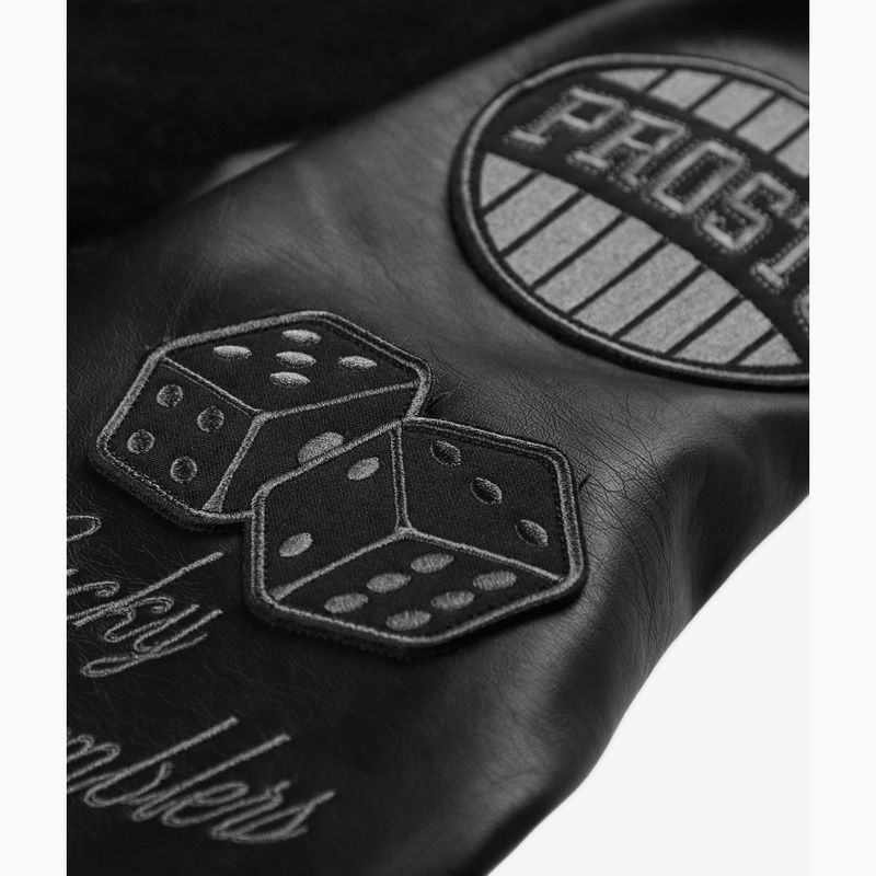 Чоловіча куртка PROSTO Varsity Bomber чорна 8