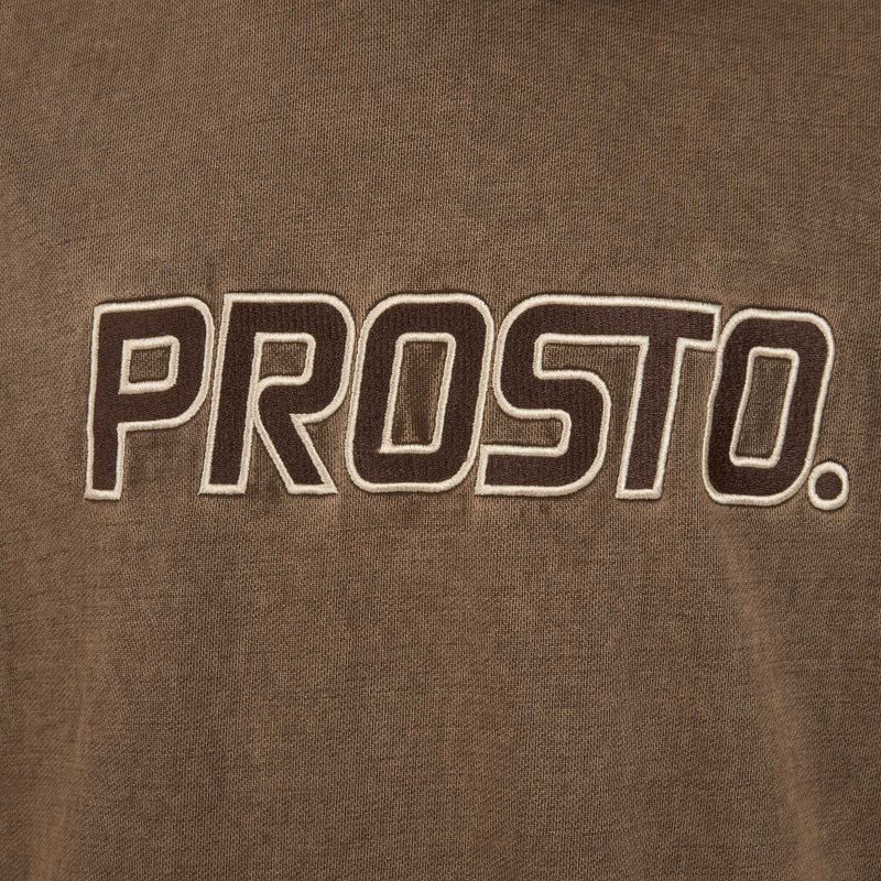 Кофта чоловіча PROSTO Checked Hoodie dark brown 4