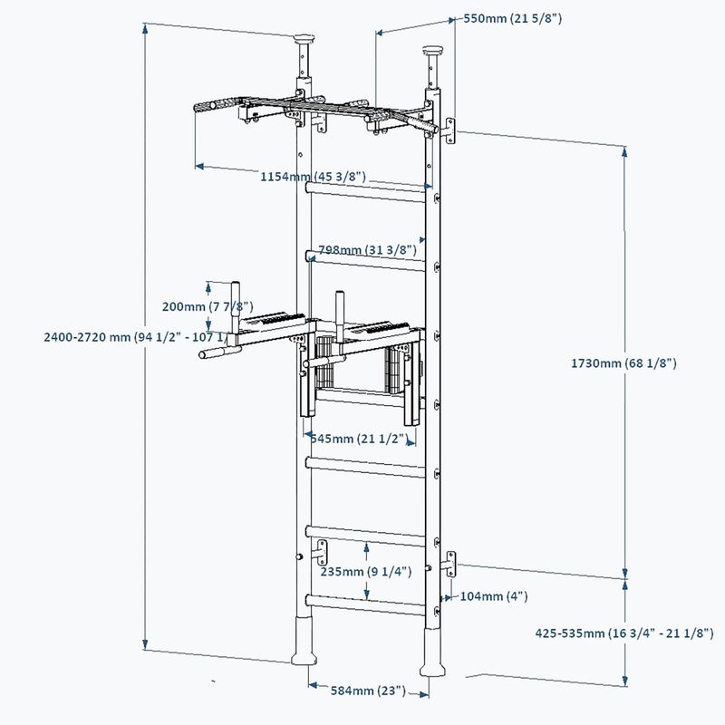 Драбина гімнастична BenchK біла BK-522W 3