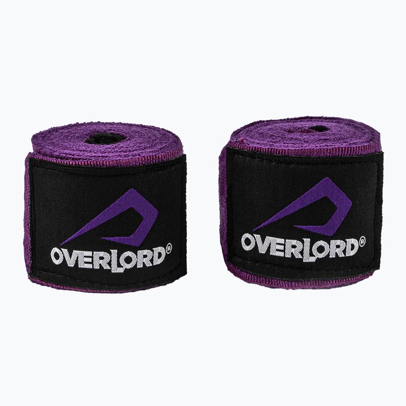 Бинти боксерські Overlord еластичні 350 см фіолетовий