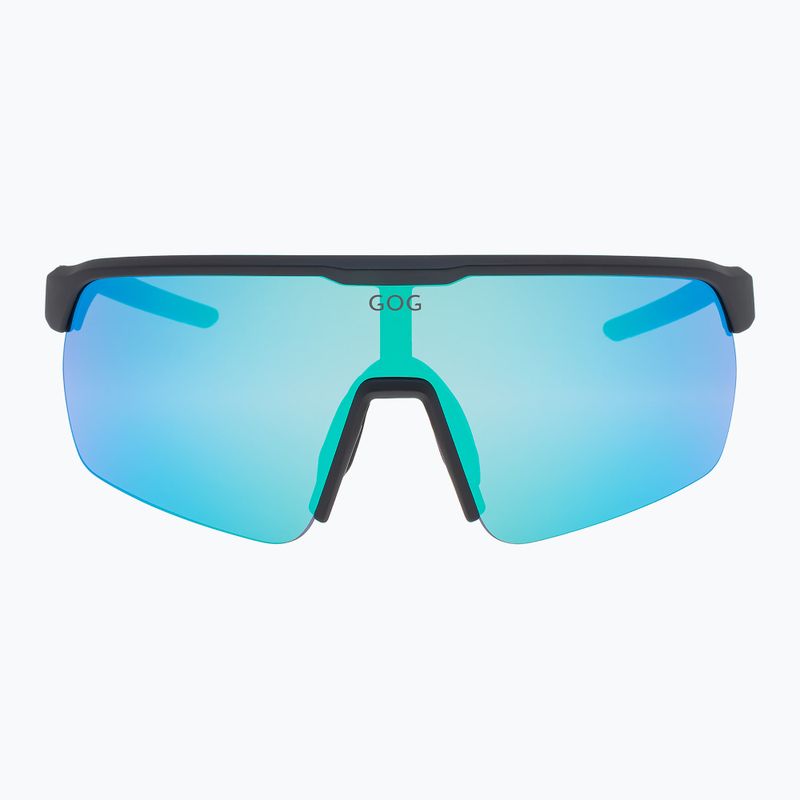 Окуляри сонцезахисні GOG Hervor matt black/reflex blue 2