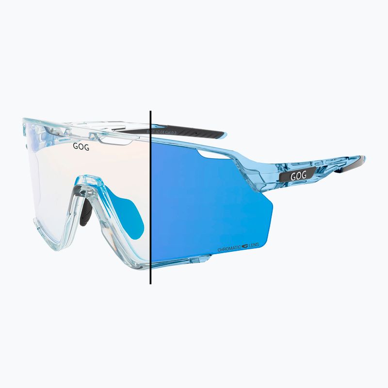 Окуляри сонцезахисні GOG Prometheus photochromic blue/black reflex blue 6