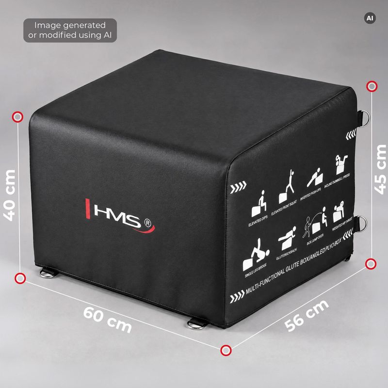 Коробка для тренувань HMS HTB61 Hip Thrust black 6