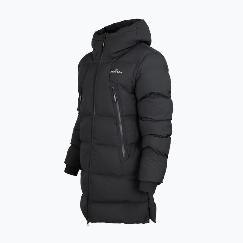 Чоловіче утеплене пальто BERGSON Snow Leopard Primaloft чорне 4
