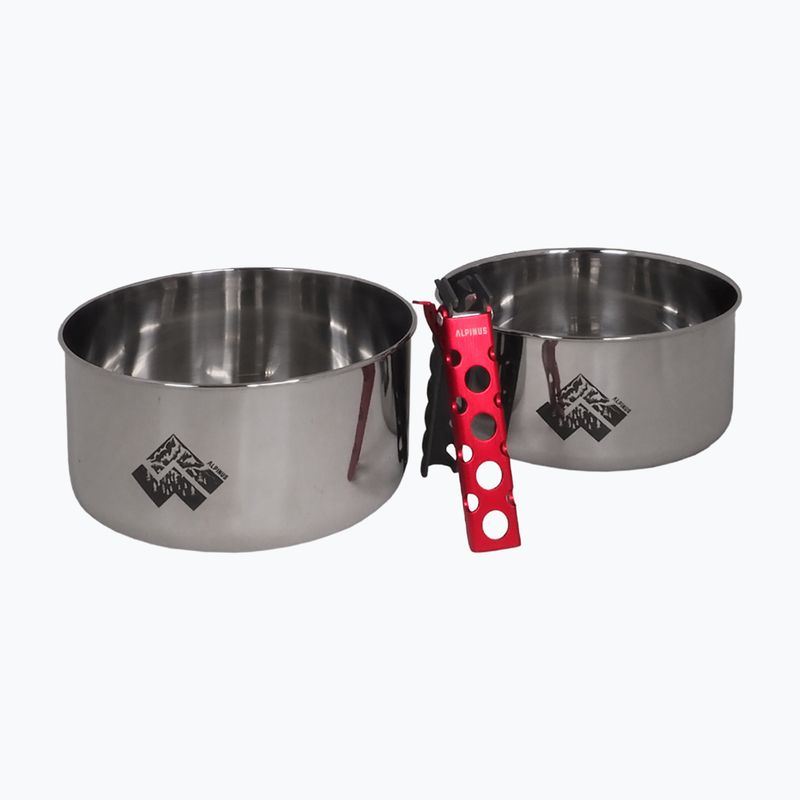 Комплект посуду туристичного Alpinus Jukatan 2l, 1,5 л i 0,6 л сталевий 2