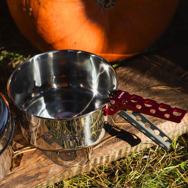 Комплект посуду туристичного Alpinus Jukatan 2l, 1,5 л i 0,6 л сталевий 11