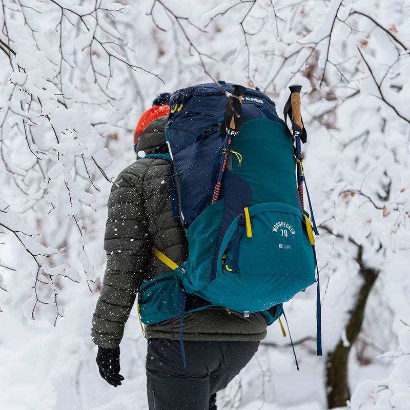 Рюкзак трекінговий Alpinus Woodpacker 70 л синій / зелений 11