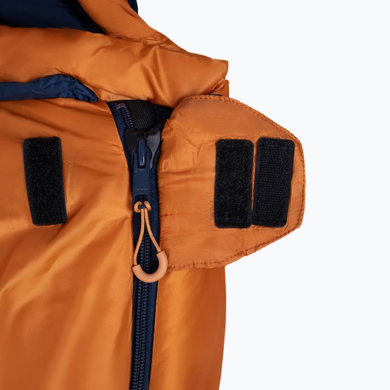 Спальний мішок Alpinus Ultralight 850 лівий помаранчевий/синій 3