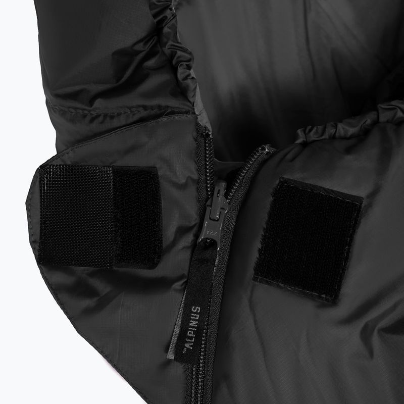 Спальний мішок Alpinus Fiber Pro 1300 лівий антрацит 3