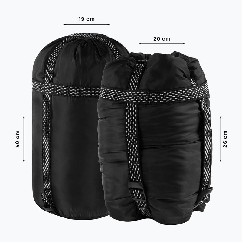 Спальний мішок Alpinus Fiber Pro 1300 лівий антрацит 7