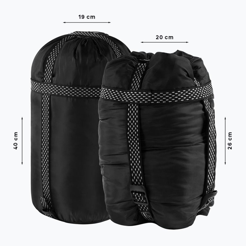Спальний мішок Alpinus Fiber Pro 1300 правий антрацит 7