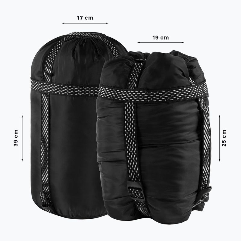 Спальний мішок Alpinus Fiber Pro 1100 лівий сірий 7