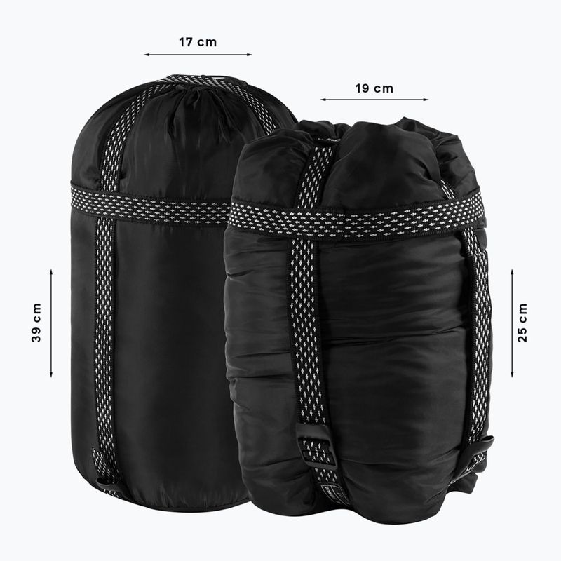 Спальний мішок Alpinus Fiber Pro 1100 правий сірий 6