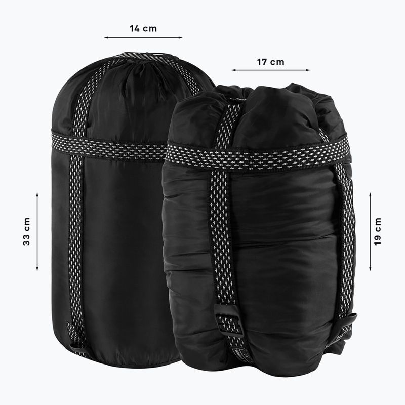Спальний мішок Alpinus Fiber Pro 800 лівий зелений 6