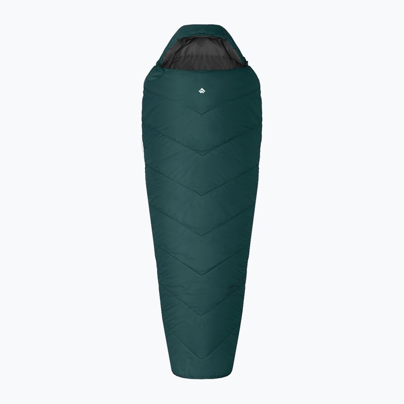 Спальний мішок Alpinus Fiber Pro 800 правий зелений