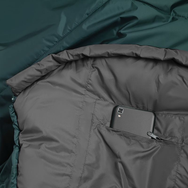 Спальний мішок Alpinus Fiber Pro 800 правий зелений 5