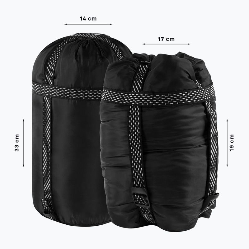 Спальний мішок Alpinus Fiber Pro 800 правий зелений 7