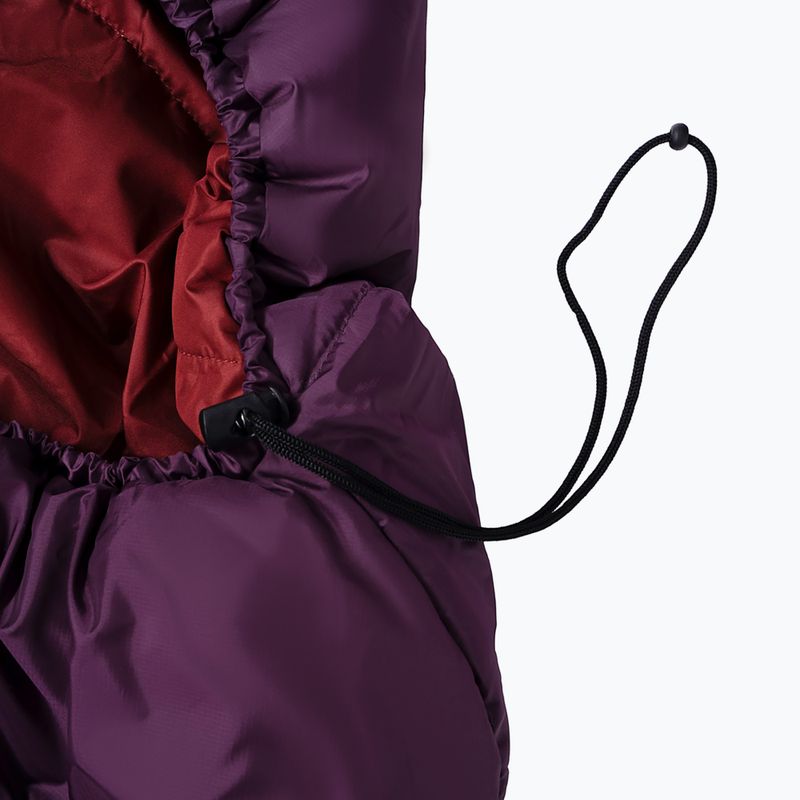 Спальний мішок Alpinus Fiber Pro 1100 лівий бордовий 2