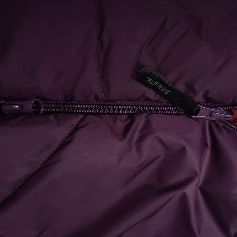 Спальний мішок Alpinus Fiber Pro 1100 лівий бордовий 4