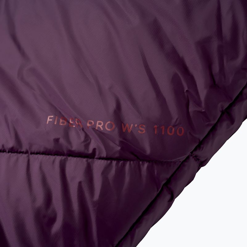Спальний мішок Alpinus Fiber Pro 1100 лівий бордовий 6