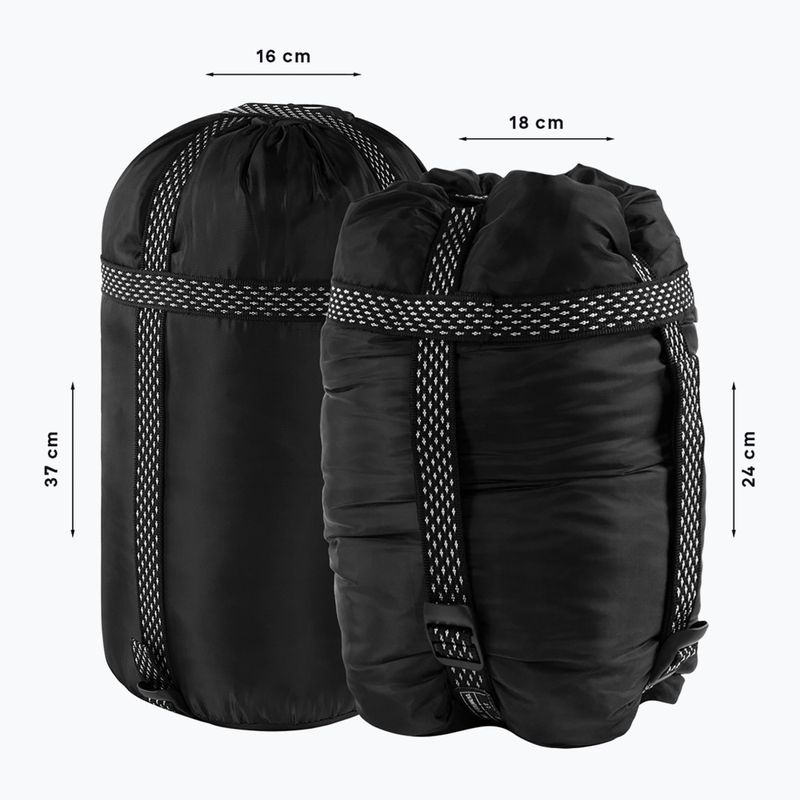 Спальний мішок Alpinus Fiber Pro 1100 лівий бордовий 8