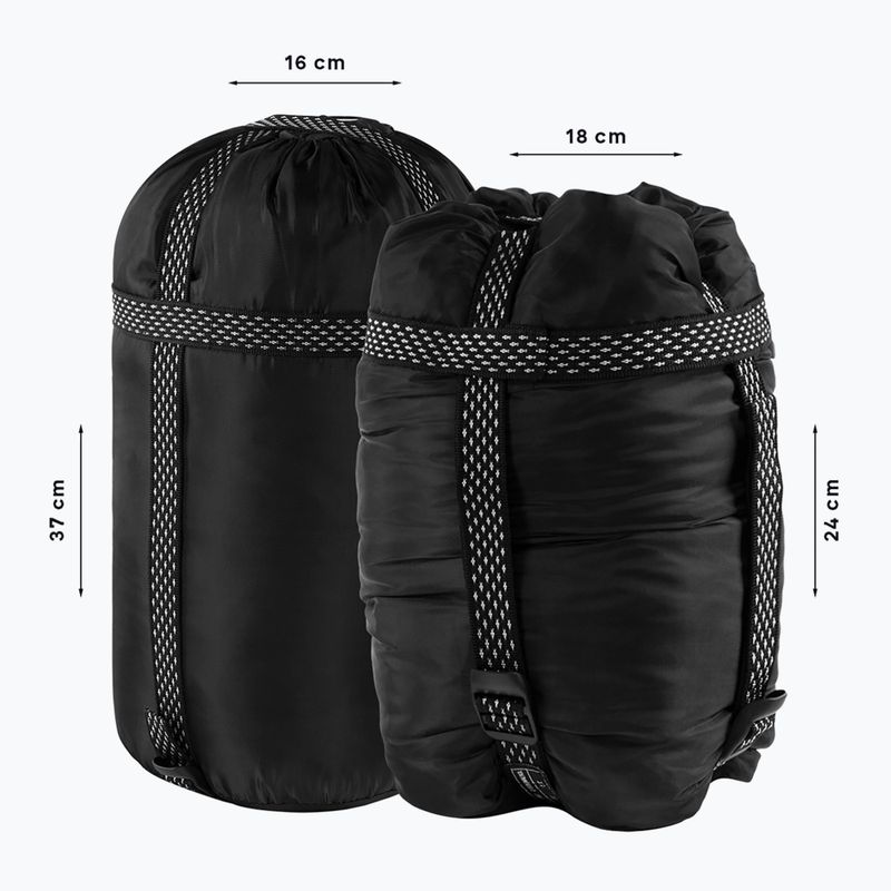 Спальний мішок Alpinus Fiber Pro 1100 правий бордовий 8