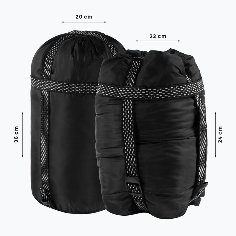 Спальний мішок Alpinus Fiber Pro 1300 лівий зелений 7