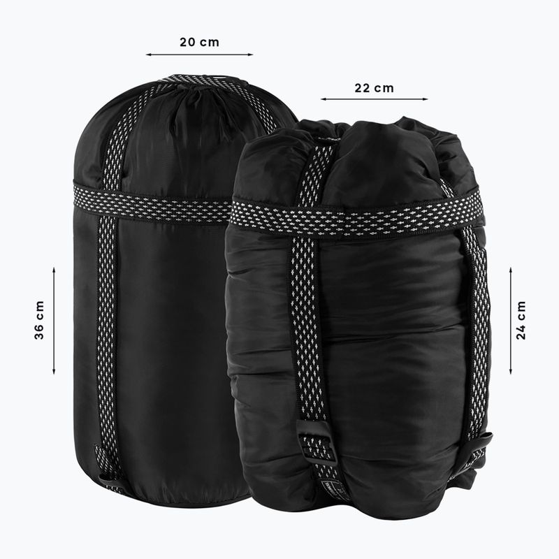 Спальний мішок Alpinus Fiber Pro 1300 правий зелений 7