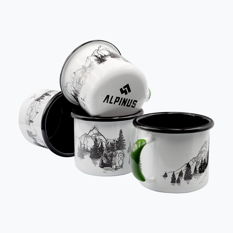 Кружка туристична Alpinus Enamelled White Bear 2