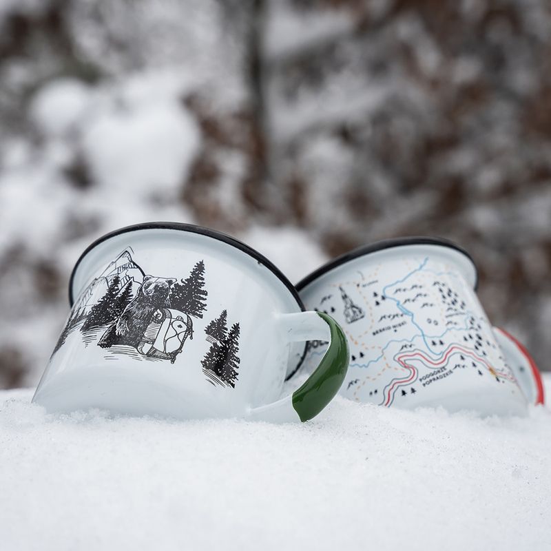 Кружка туристична Alpinus Enamelled White Bear 4