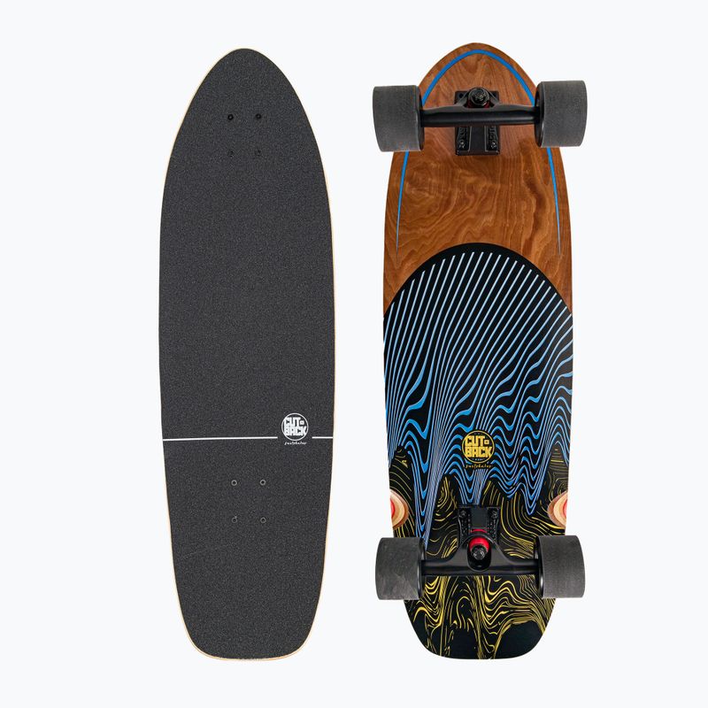 Скейтборд серфскейт Cutback Dark Blue 34”