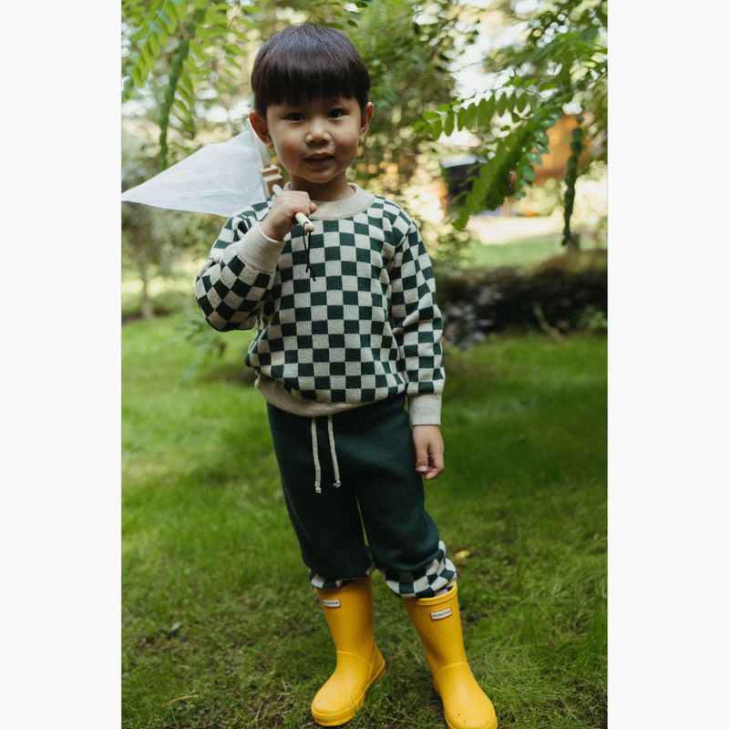 Штани дитячі KID STORY Merino green chessboard 5