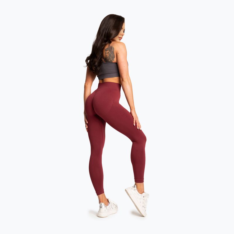 Легінси жіночі Gym Glamour Basic Scrunch burgundy 5